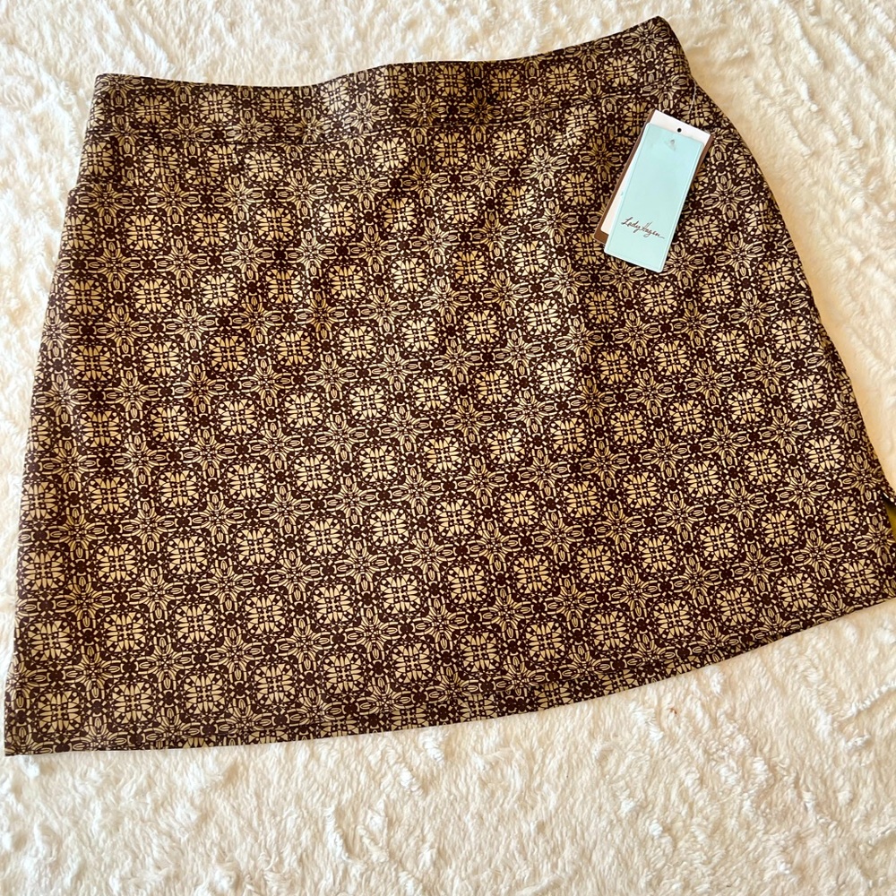 Lady Hagen Brown Patterned Golf Skort